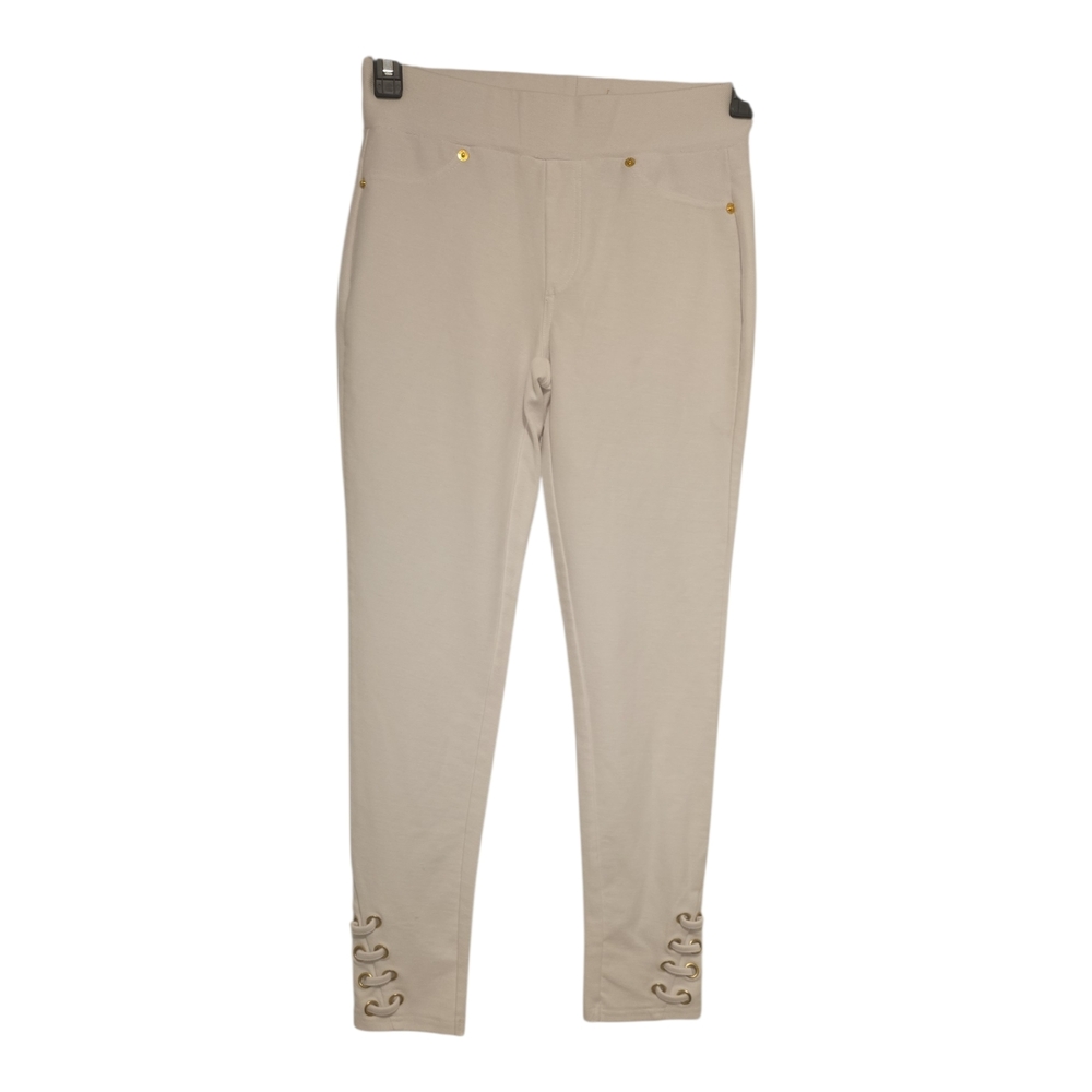 MICHAEL Michael Kors Cream Leggings with Gold Details
